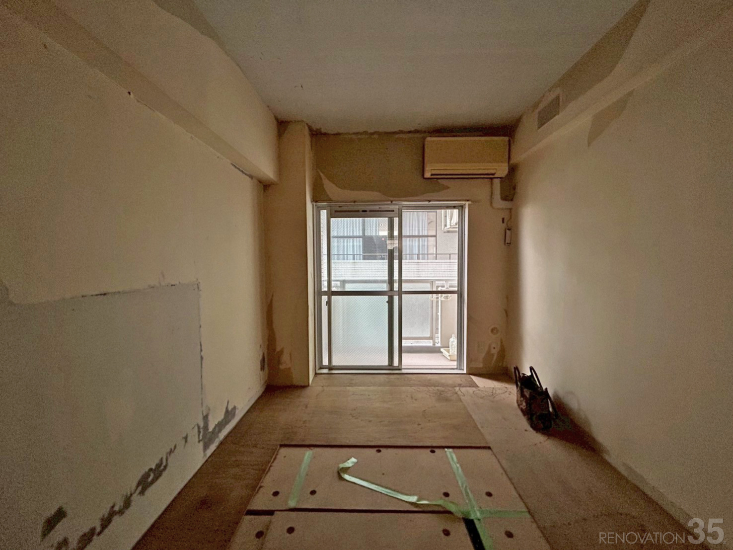 爽やかなアイスブルー空間、1Kの空室対策リフォーム神奈川県相模原市、BEFORE4