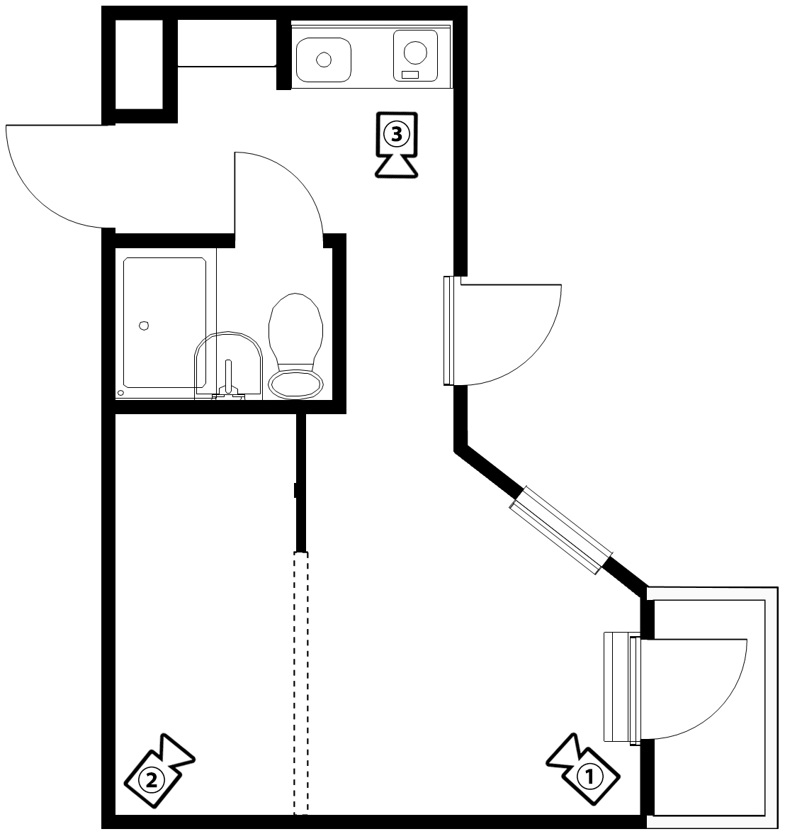 東京都練馬区1R18㎡の図面写真