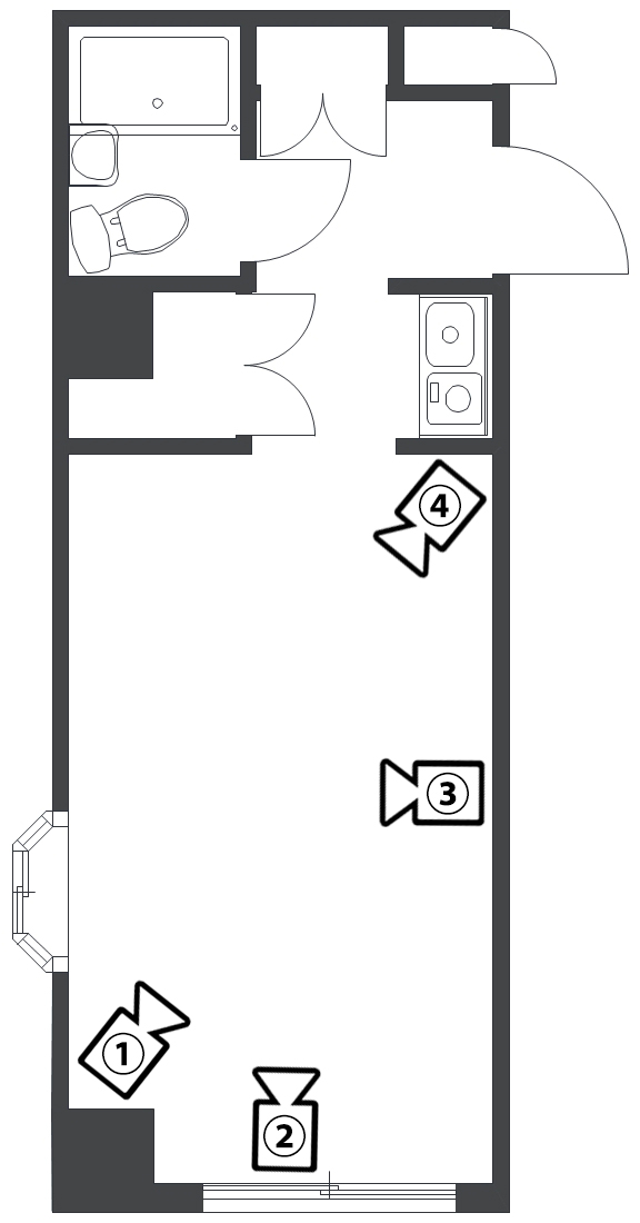 埼玉県坂戸市1R21㎡の図面写真