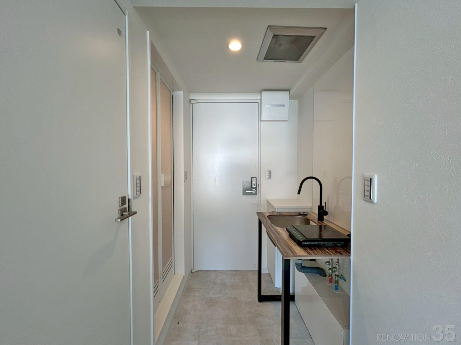 統一感のある都心空間、1Rの空室対策リノベーション東京都港区、AFTER4