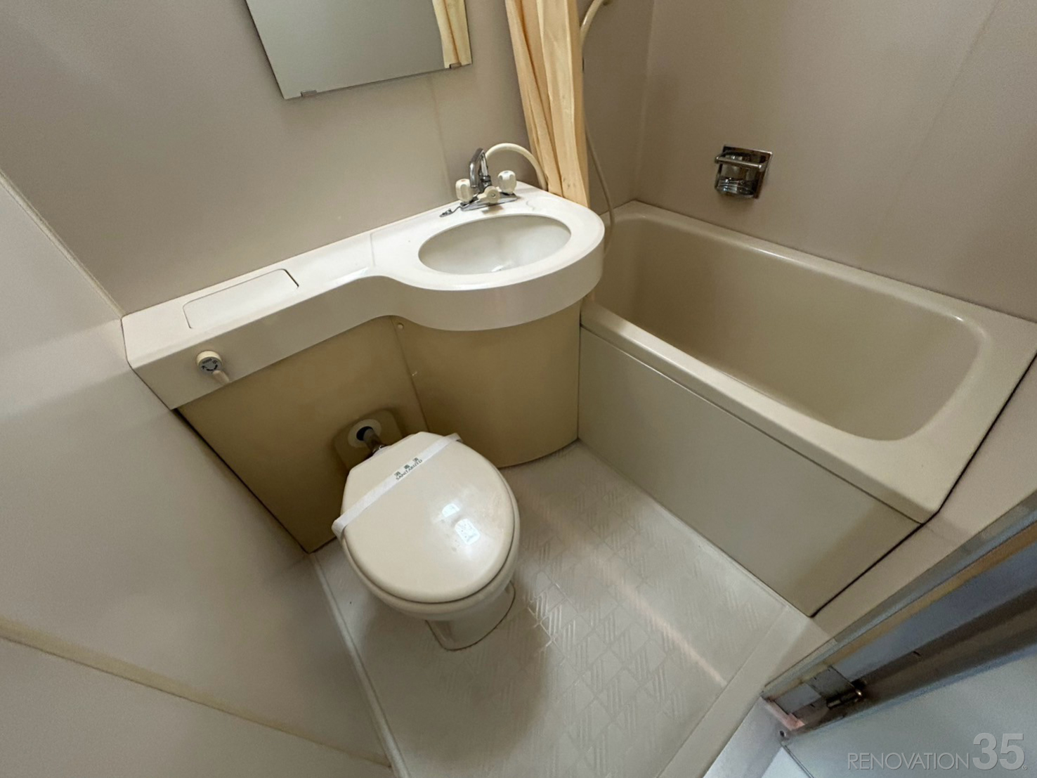 統一感のある都心空間、1Rの空室対策リフォーム東京都港区、BEFORE6