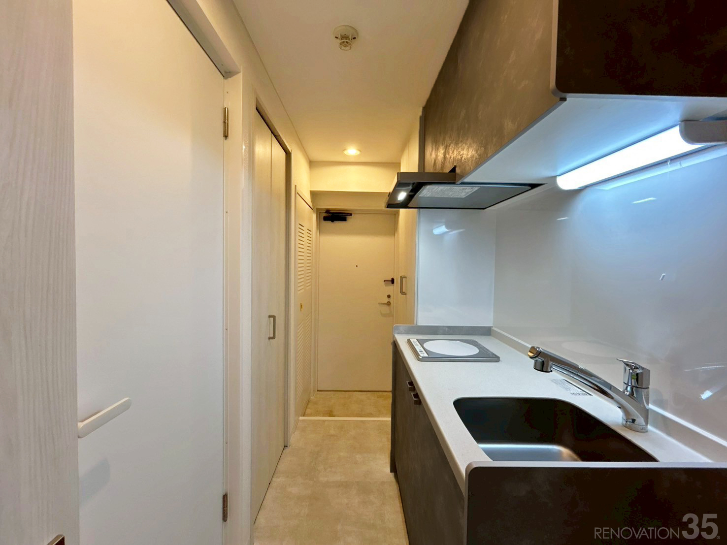 ナチュラルで明るい空間、1Kの空室対策リノベーション東京都三鷹市、AFTER3