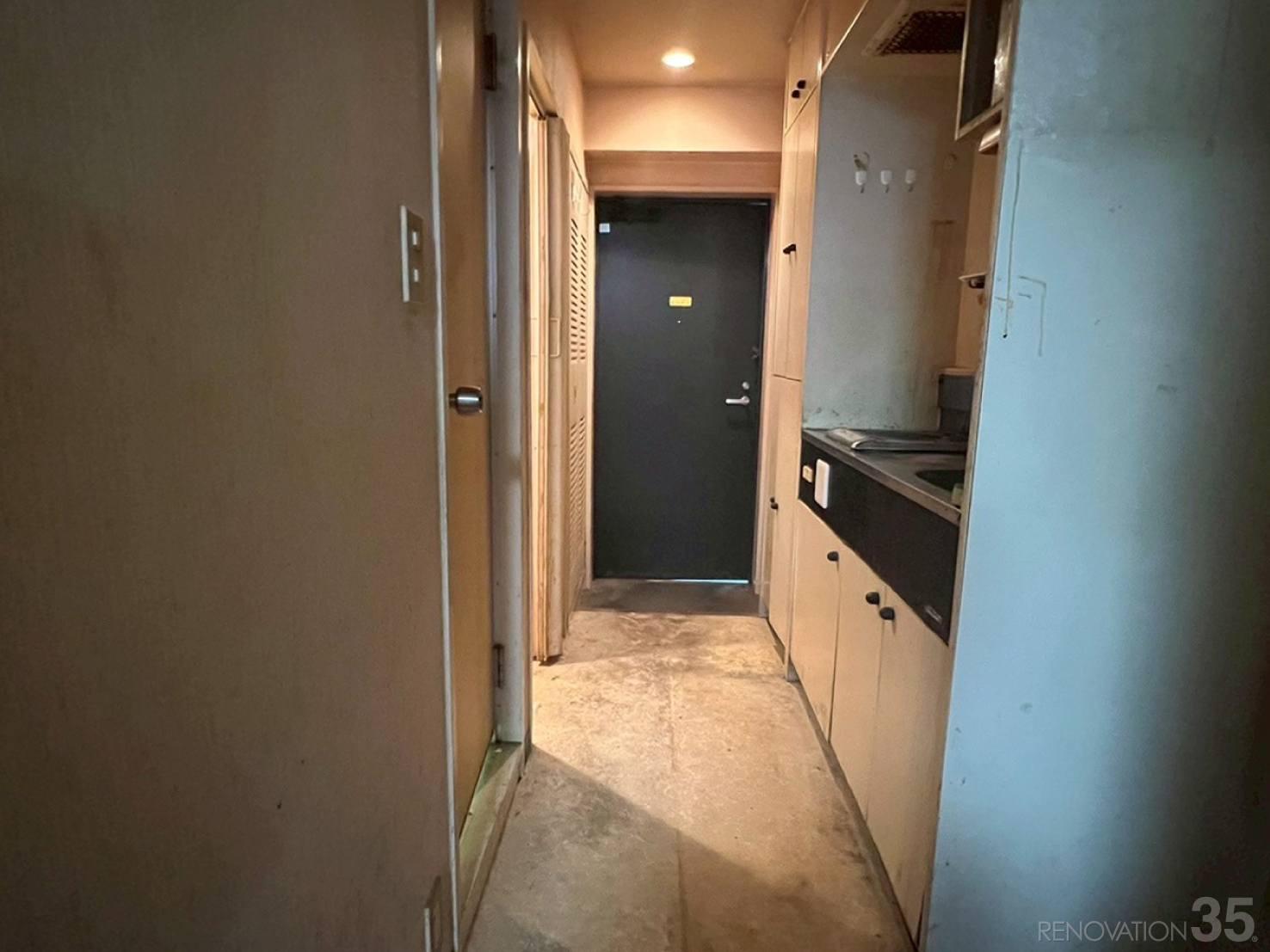 ナチュラルで明るい空間、1Kの空室対策リフォーム東京都三鷹市、BEFORE3