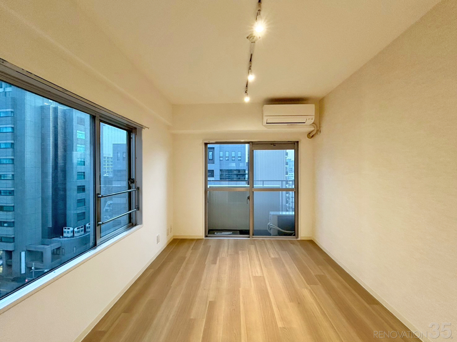 清潔感のある白い空間、1DKの空室対策リノベーション東京都文京区、AFTER2