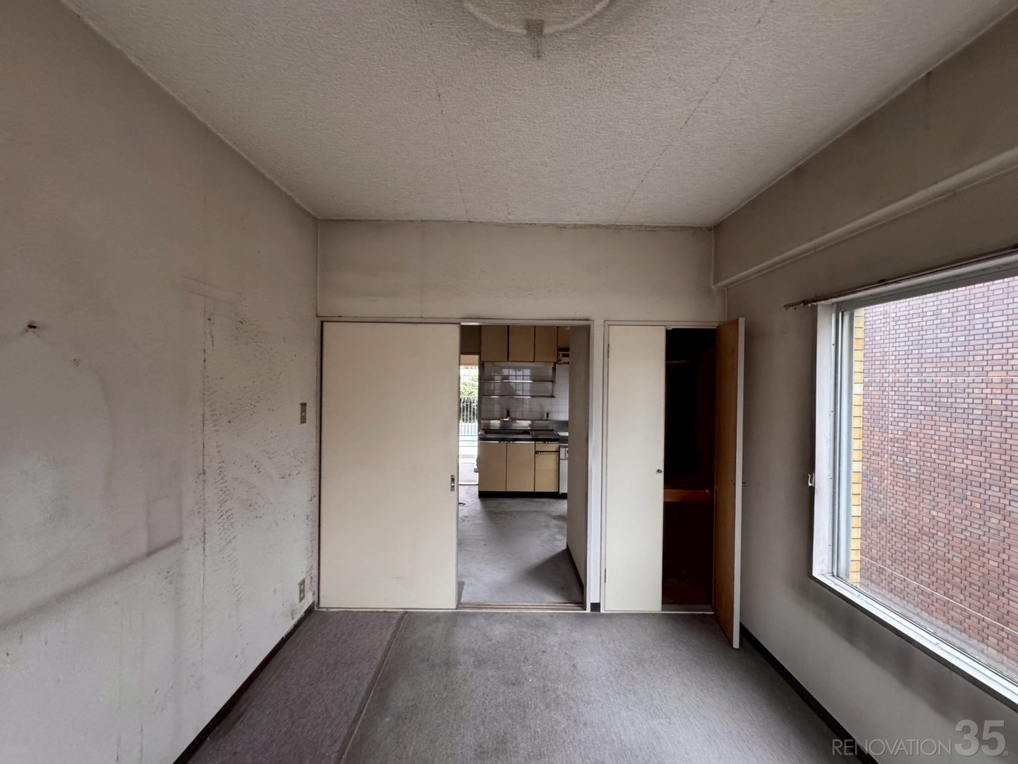 清潔感のある白い空間、1DKの空室対策リフォーム東京都文京区、BEFORE3