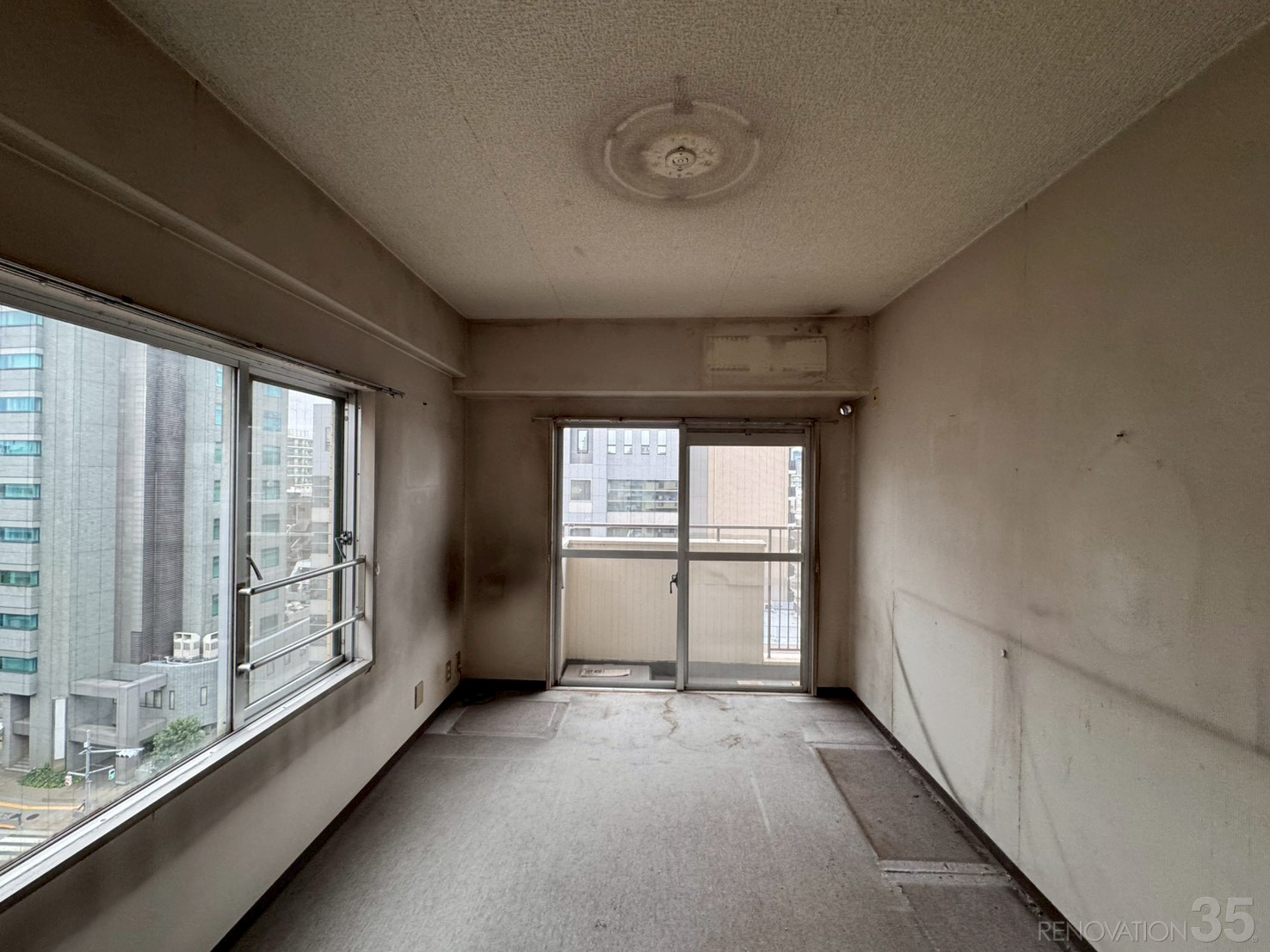 清潔感のある白い空間、1DKの空室対策リフォーム東京都文京区、BEFORE2