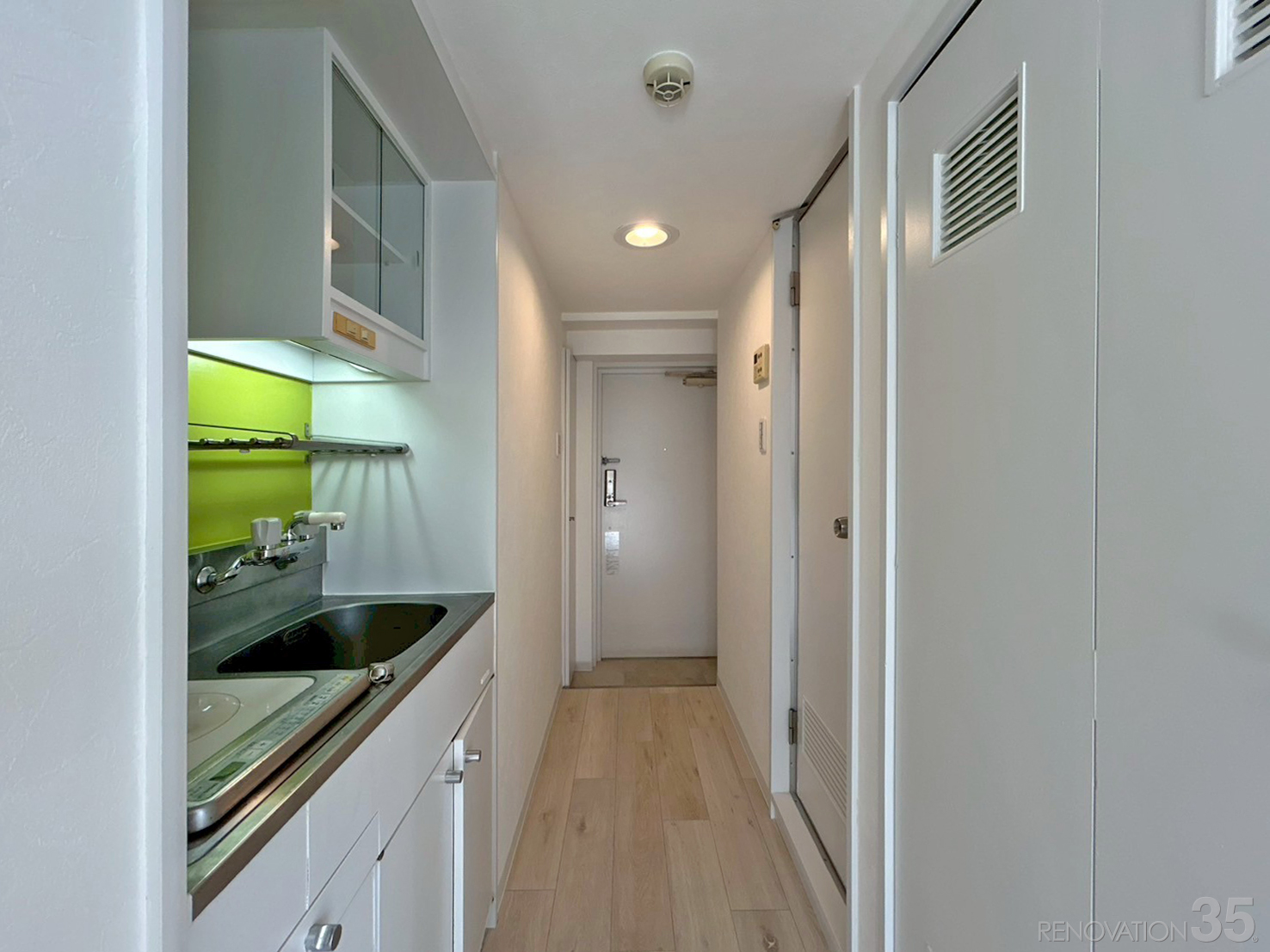 ナチュラルで明るい賃貸、1Rの空室対策リノベーション東京都練馬区、AFTER3