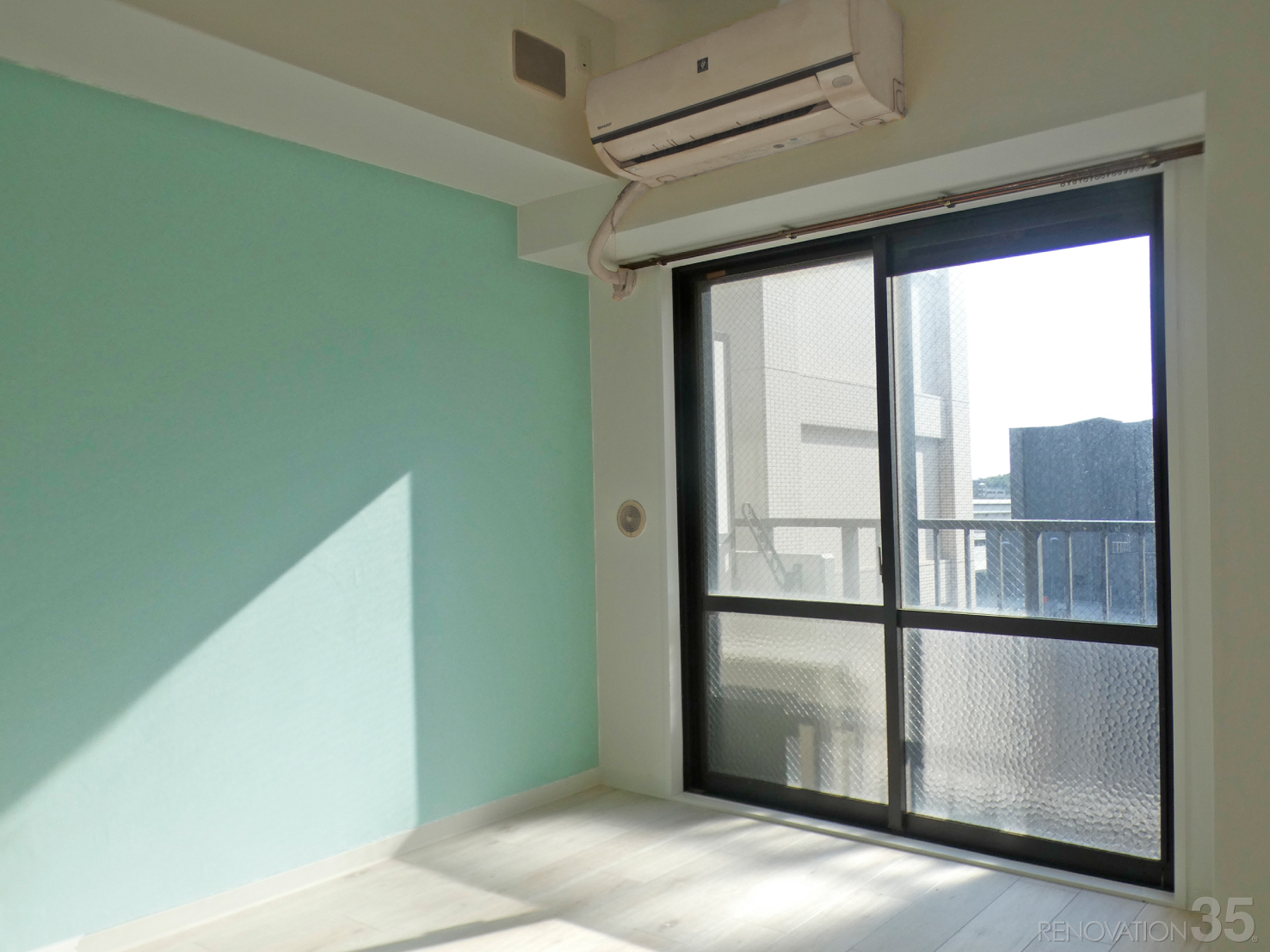 神奈川県横浜市の1Kリノベーション施工事例、爽やかな空間