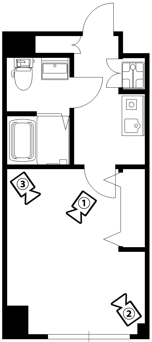 東京都港区1K25.8㎡の図面写真