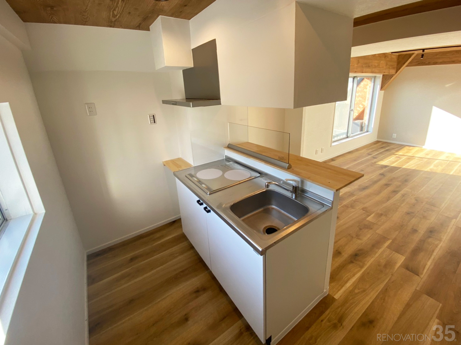 眩しい温もり空間、1DK→1Rの空室対策リノベーション東京都新宿区、AFTER2