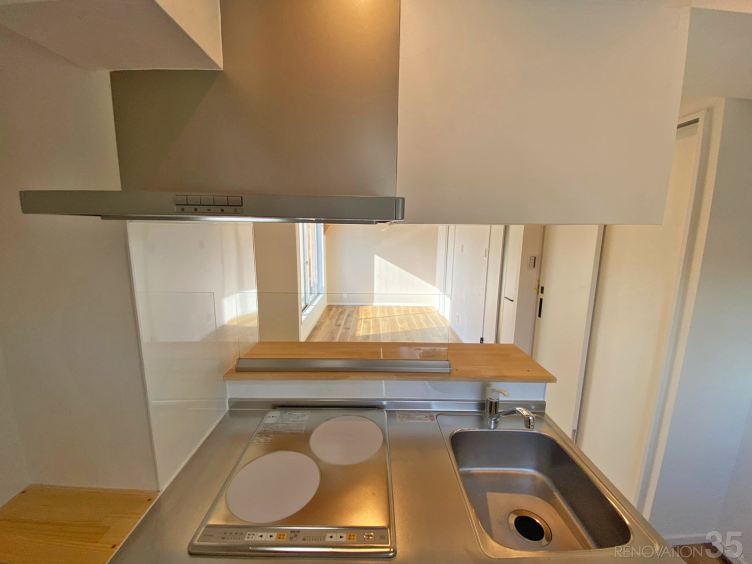 眩しい温もり空間、1DK→1Rの空室対策リノベーション東京都新宿区、AFTER5