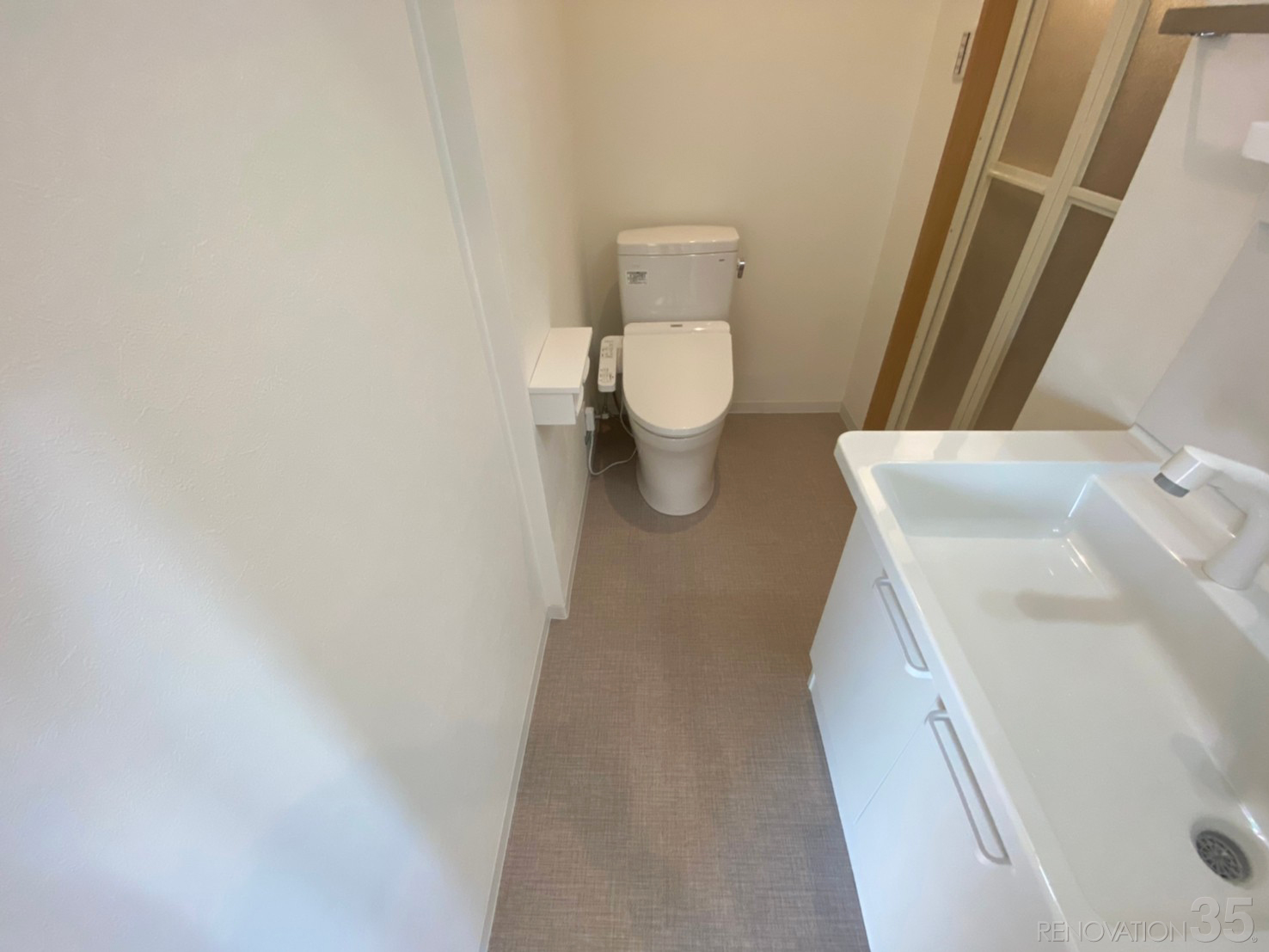 眩しい温もり空間、1DK→1Rの空室対策リノベーション東京都新宿区、AFTER6