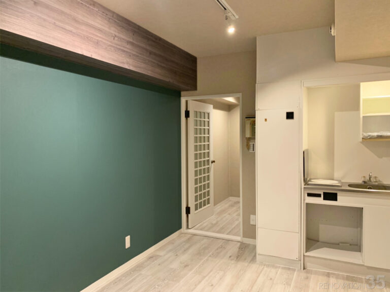 リノベーション施工事例、東京都葛飾区の1R施工後