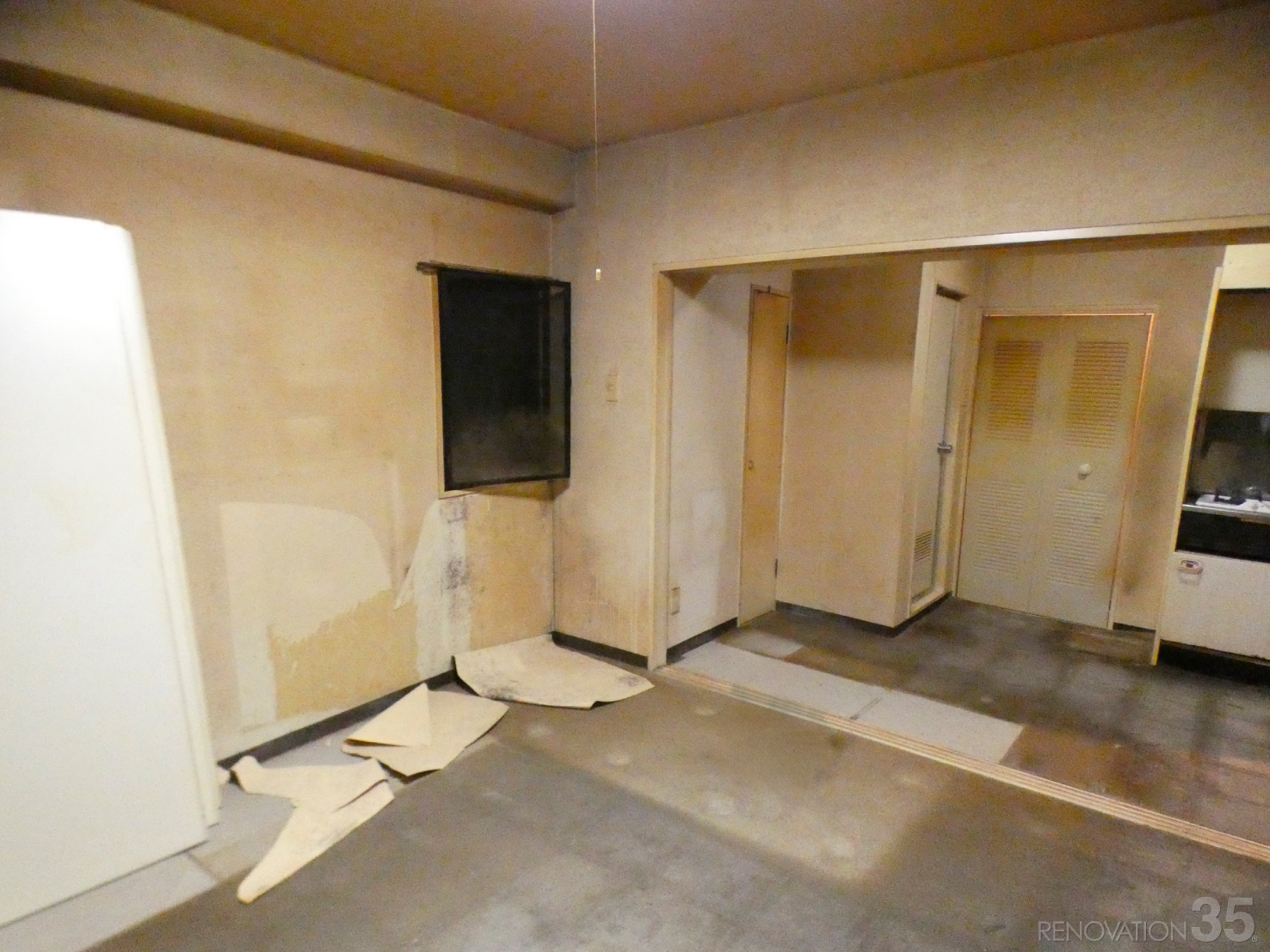 ネイビー×グレーの男前空間、1Rの空室対策リフォーム東京都葛飾区、BEFORE1