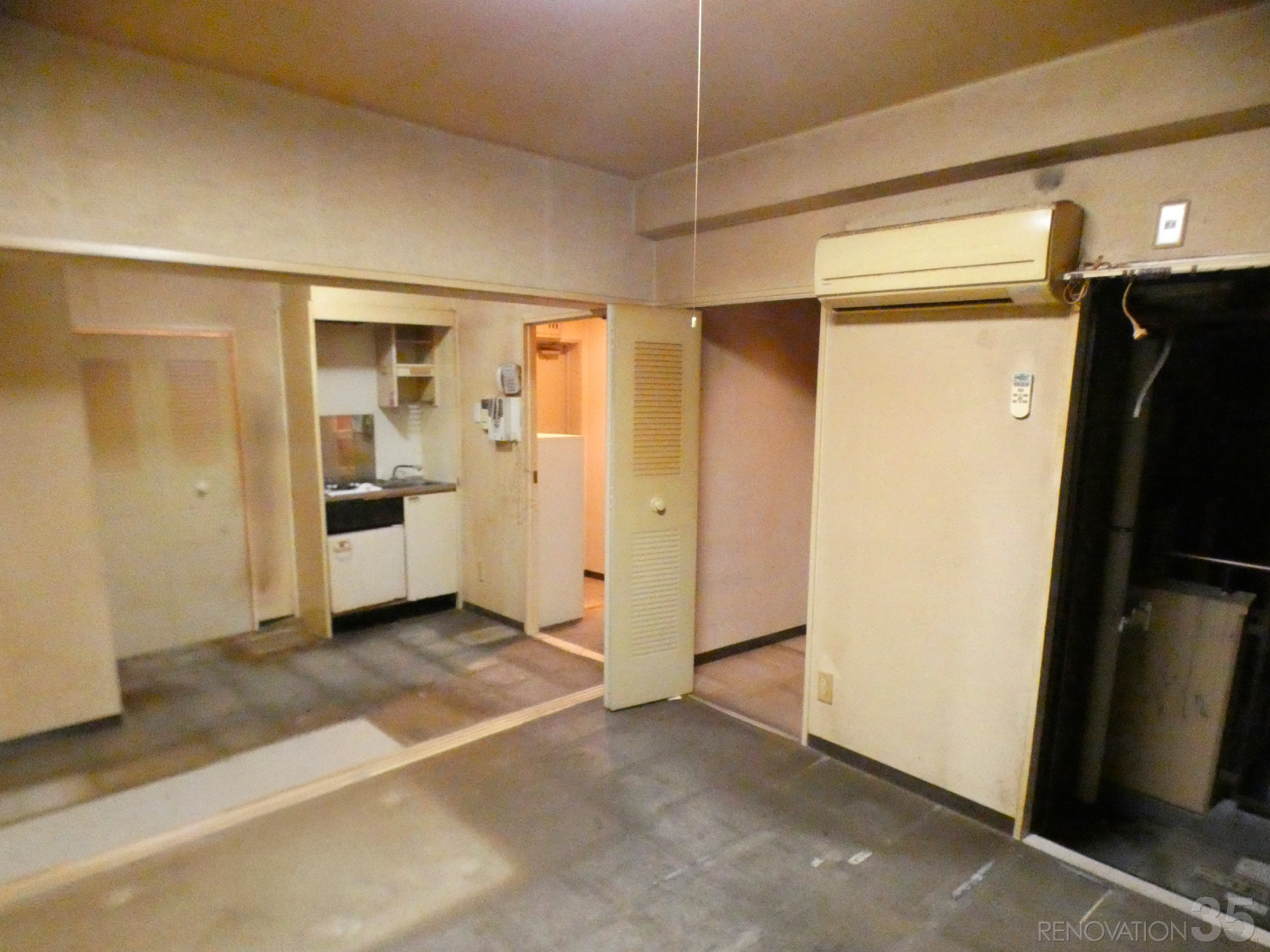 ネイビー×グレーの男前空間、1Rの空室対策リフォーム東京都葛飾区、BEFORE2