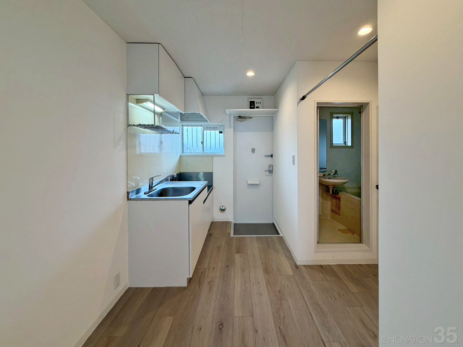 グレーのやわらかいロフト部屋、1K+ロフトの空室対策リノベーション神奈川県横浜市、AFTER4